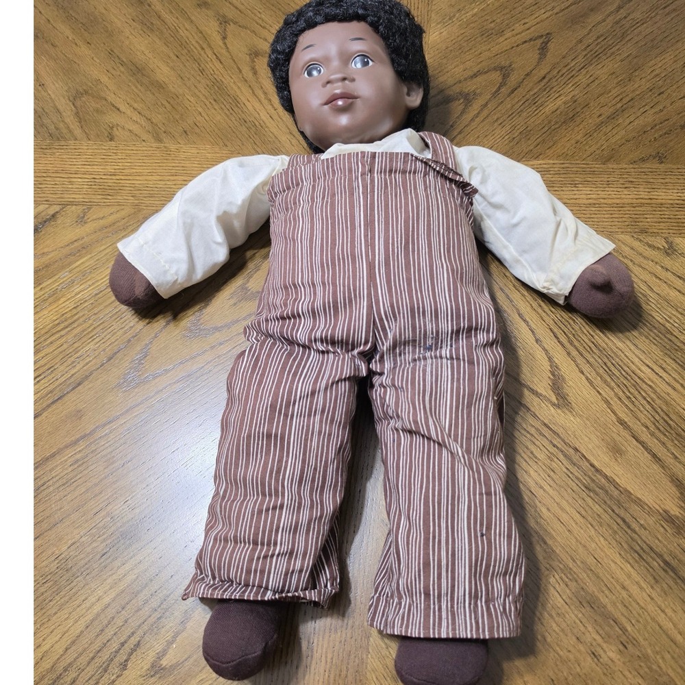 Marie-Luise Schulz W. Goebel Porzellanfabrik Vintage Black Cloth Body Doll 18"